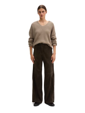 Lederhose wide in Burnt Coffee