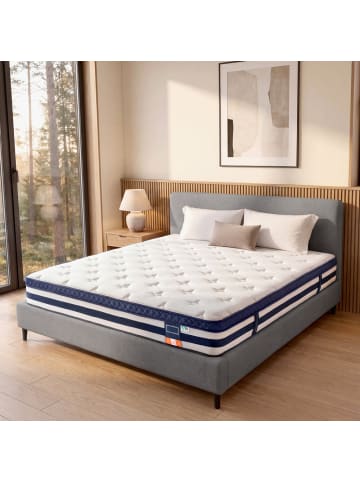 Taschenfederkernmatratze Mosey in Weiß - (B)180 x (H)25 x (T)200 cm