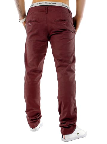 Chino Hose MC Trendstr Stoff Jeans in Rot