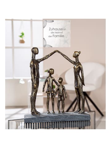 Skulptur schützende Hände bronzefarben - (H) 30 cm