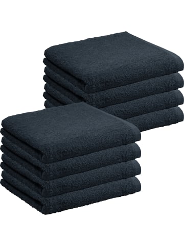 Frottier, Leichtfrottier Duschtuch 8er-Pack Oceanside in schwarz