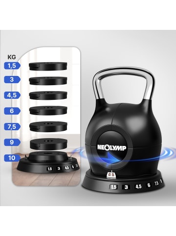 Kettlebell "KBV210" in Schwarz, 20 kg