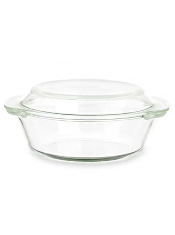 Ofenfestes Geschirr mit Deckel, 2 l in Transparent, 23,2 x 26 x 10,5 cm