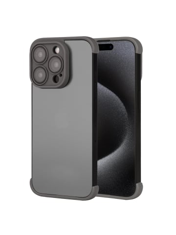 Selbstklebende Hülle für iPhone 15 Pro in Dunkelgrau