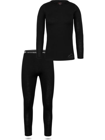 Damen Merino Unterwäsche-Set Mandurah/Perth in Schwarz