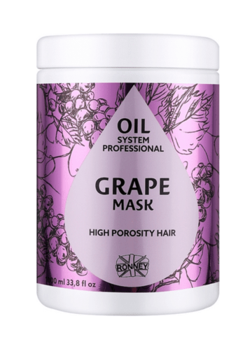 Oil System Grape Maske für Haare mit hoher Porosität mit Traubenöl 1000 ml