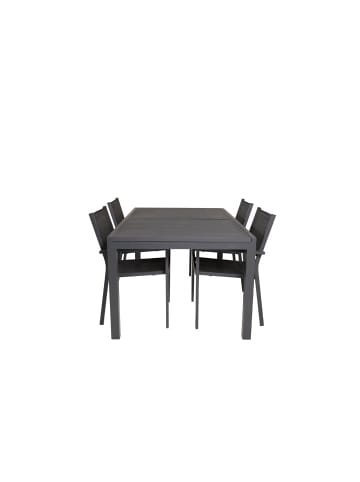 Gartenset Marbella (5-teilig) Schwarz 100 x 160 cm
