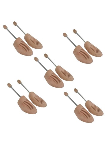 Schuhspanner Holzspiralspanner 5 Paar in natur