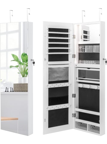 Schmuckschrank LED in Weiß