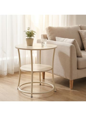 Beistelltisch in Natur/ Creme - (H)55 x ø 55 cm