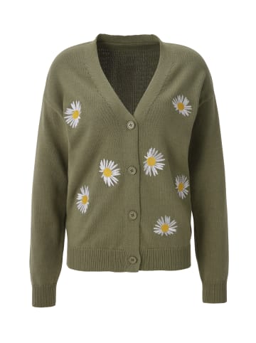 Strickjacke in khaki