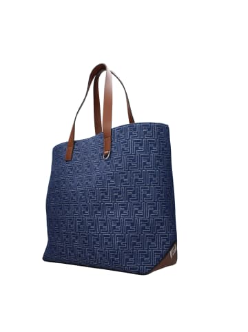 Blau Stoff Schulter Tasche