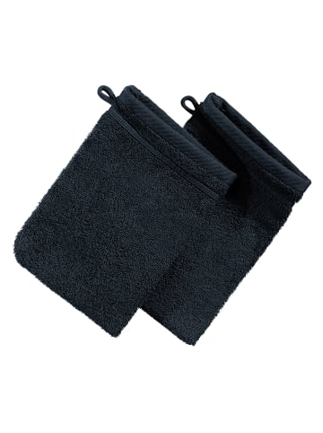 Waschhandschuh 2er-Pack Heidelberg in schwarz