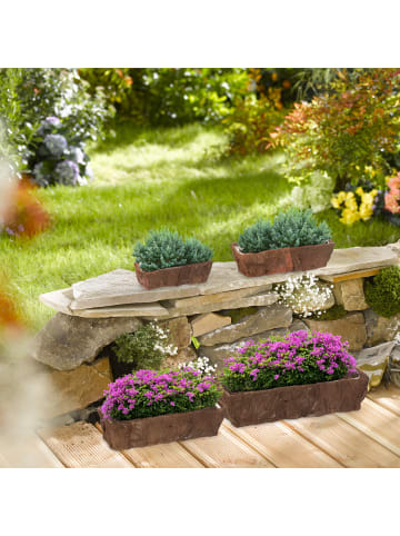 4 x Blumenkasten in Natur