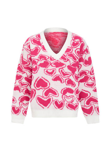 Damen Sweater in WEISS PINK