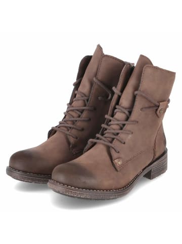 Schnürstiefeletten in braun