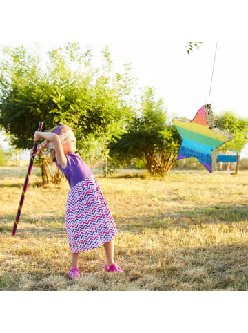 4 x Pinata Stern in Bunt/Gold