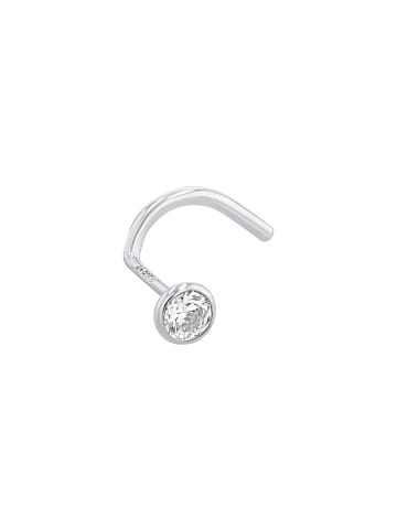 Nasenpiercing Silber 925, rhodiniert in Silber