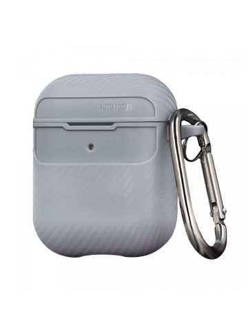 Kopfhörerhülle Carbon Etui kompatibel mit AirPods in Schwarz