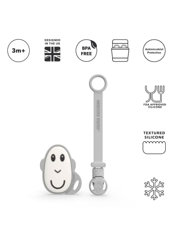 Geschenkset Schnullerclip & flacher Beißring