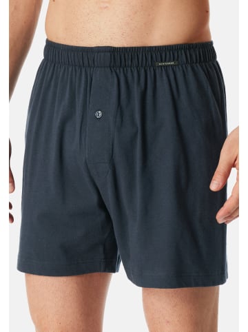 Boxershorts Singel-Jersey in Schwarz / blau