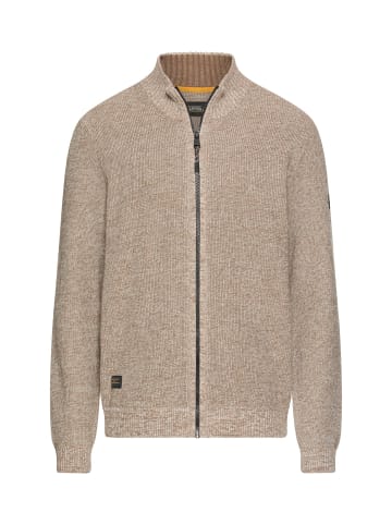 Kernige Strickjacke aus Baumwollgemisch in Beige