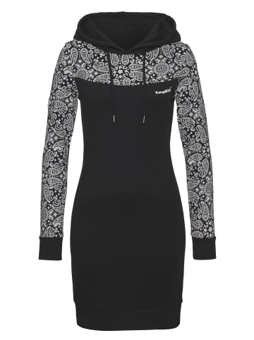 Sweatkleid in schwarz-gemustert
