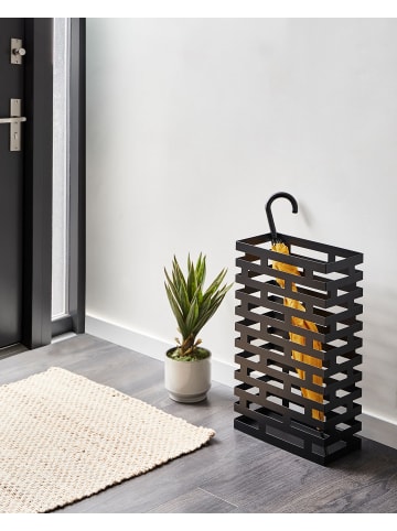 Schirmständer KAMSAR in Schwarz - (W) 38 x (H) 62 x (L) 19 cm