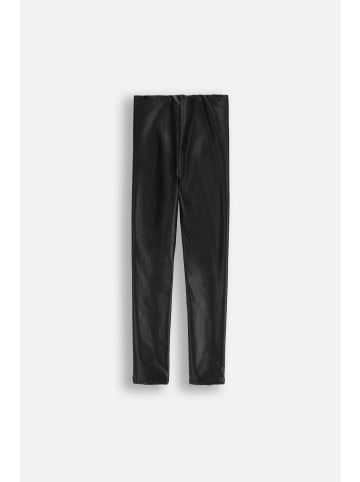 Wärmende Leggings mit langem Hosenbein in schwarz