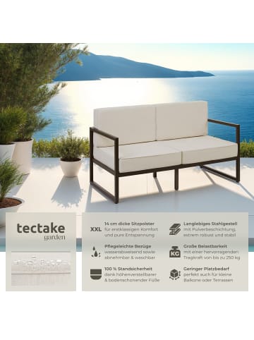 Garten-Loungesofa mit Stahlgestell, 142 x 78 x 85 cm