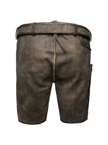 Lederhose Demos in dunkelbraun