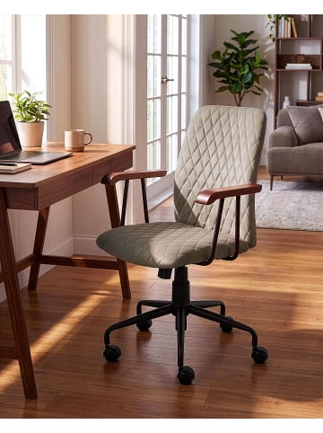 Bürostuhl VELATE in Beige/Braun/Schwarz - (W) 60 x (H) 90 x (L) 60 cm