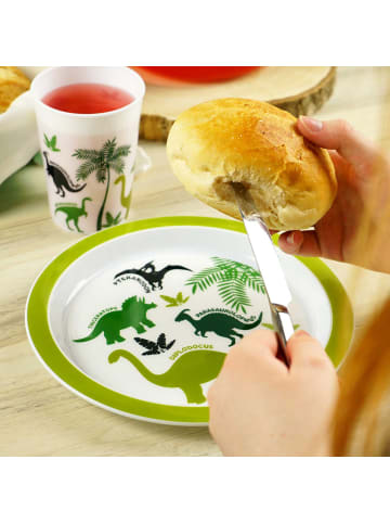 Teller Dinos 2er Set in Grün - 21,5 cm