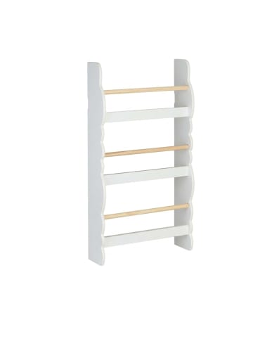 Bücherregal "Wolke" in Weiß/ Natur - (B)42,5 x (H)80 x (T)14 cm