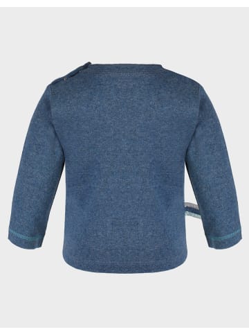 Baby Langarm Shirt in Indigo Melange