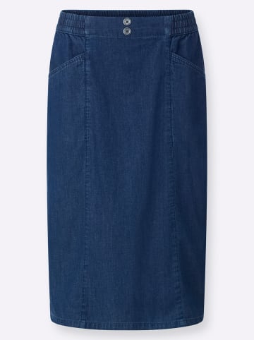 Jeans-Rock in blue-stone-washed