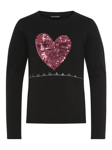 Langarmshirt in schwarz