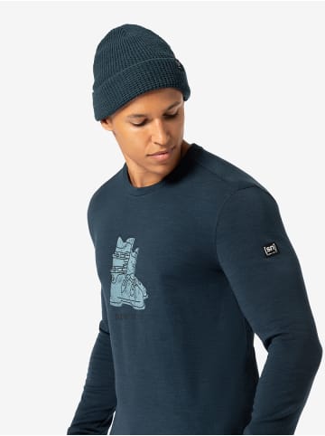 Merino Mütze CITY BEANIE in blau