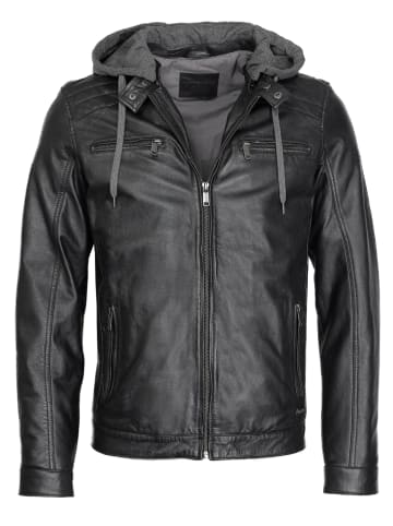 Lederjacke Foster in schwarz