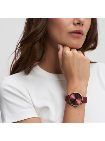 Armbanduhr Everyday Hero Leather in rot