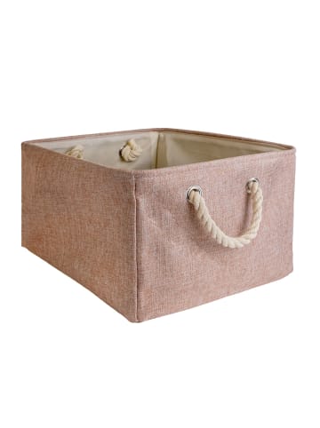 Aufbewahrungskorb Box Organizer mit Henkel 41x31.5x21cm in Rosa