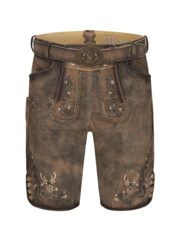 Lederhose kurz Edgar in Braun