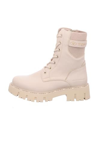 Schnürstiefeletten in Beige