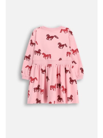 Langarm-Sweatshirtkleid in gedämpftes Rosa