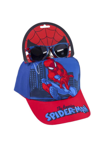 Spiderman Kinder-Set – Cap & Sonnenbrille 53 cm mit UV-Schutz in Mehrfarbig