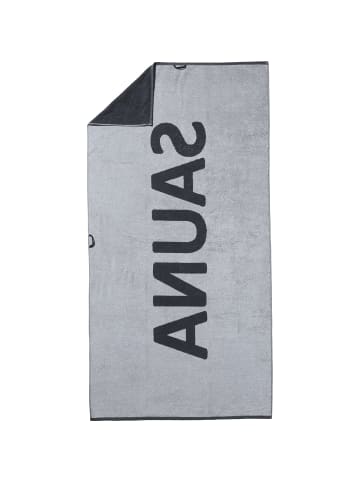 Jacquard Saunatuch in anthrazit-silber