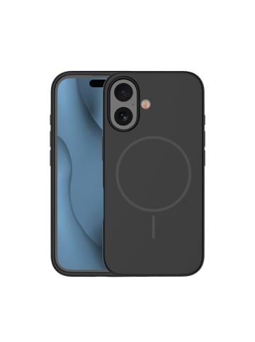 TFO Silicone Thin Mag kompatibel mit Apple iPhone 16 Schwarz in Schwarz