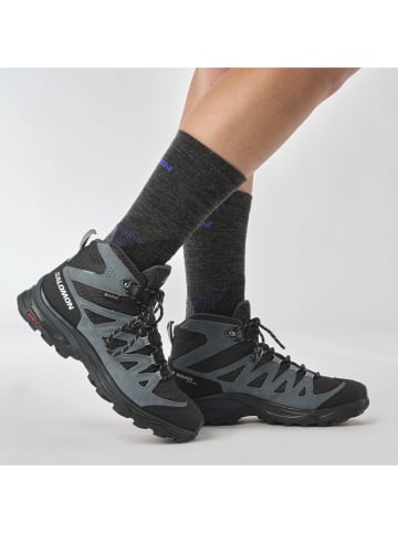 Trekkingschuh X WARD LEATHER MID GTX in india ink/black/stormy weather