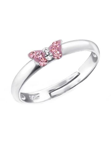 Ring 925 Silber Schmetterling in Rosa