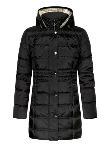 Outdoorjacke mit abnehmbarer Kapuze in Schwarz
